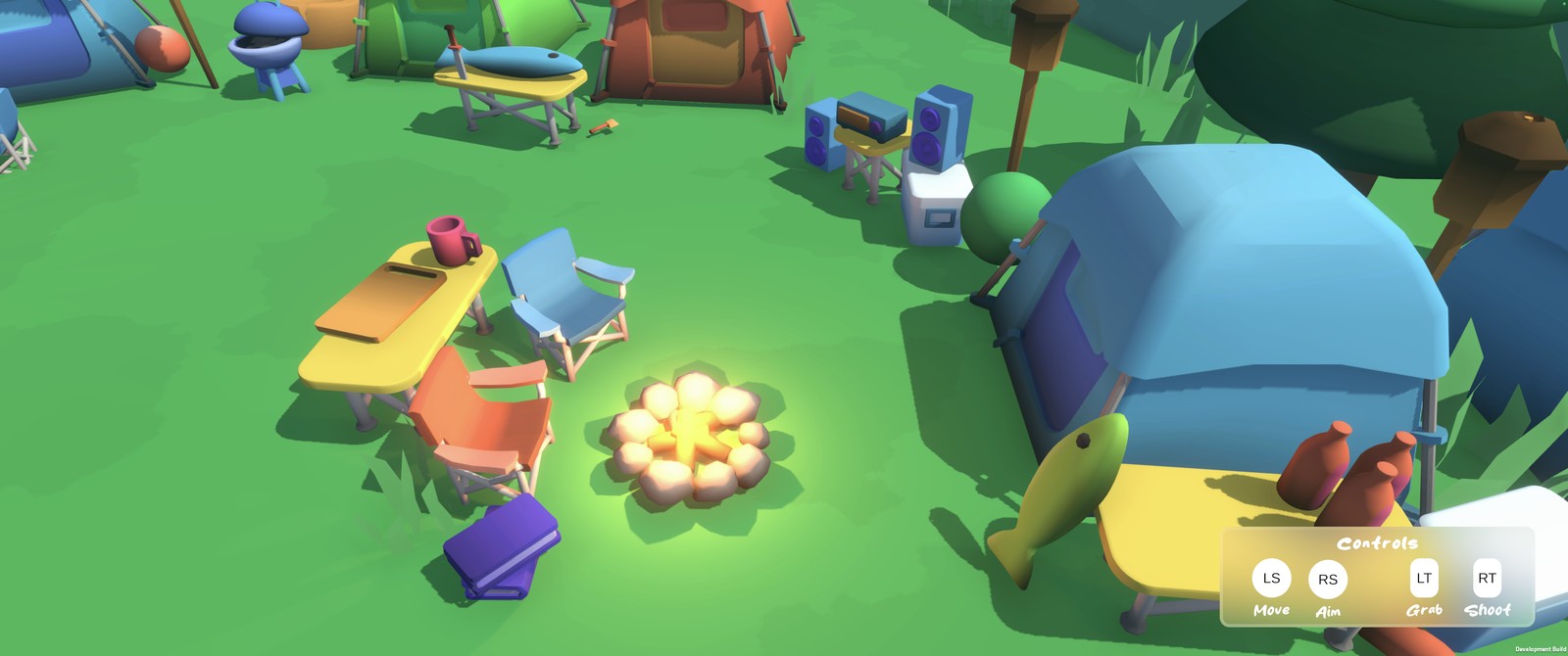 Clash of Cheeks — A local co-op party brawler for up to four friends — pick things up with your cheeks and launch them at each other. Most kills or last one standing wins.